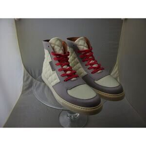 Marc Jacob Mens Size US 11 White Quilted Hi Top Lace up‎ Sneakers Trainers